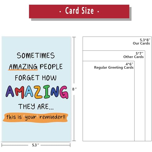 Ziwenhu Funny Reminder Cards for Teachers, Nurses & Friends