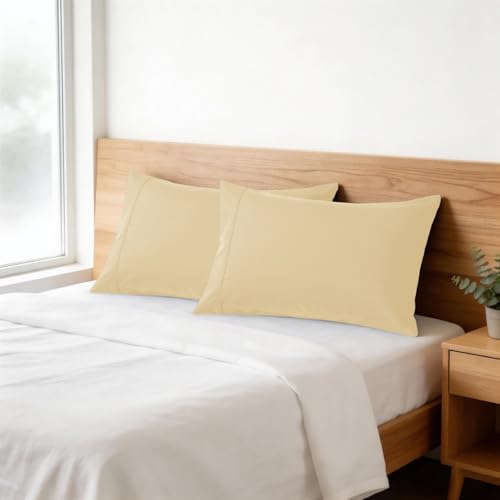 Queen Microfiber Pillow Cases Set of 2 - Soft, Wrinkle & Fade Resistant, Open-End Closure