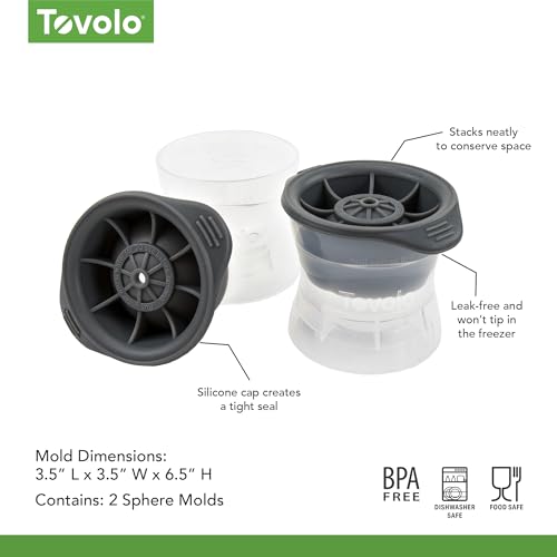 Tovolo Sphere Ice Molds for Whiskey & Cocktails - Set of 2