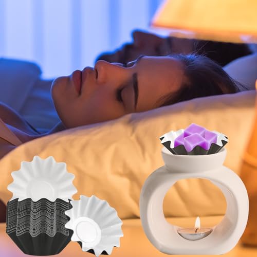 TKYZMS 50 Pcs Reusable Wax Melt Liners for Electric Wax Warmers - Black