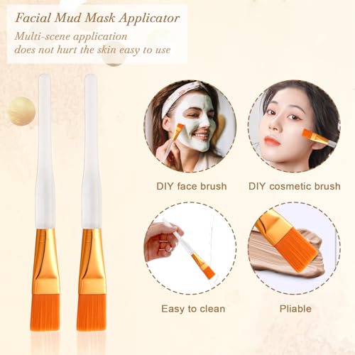 DLUGOPIS 18 Pcs Esthetician Facial Mask Mixing Set with Gold Bowls and Brushes