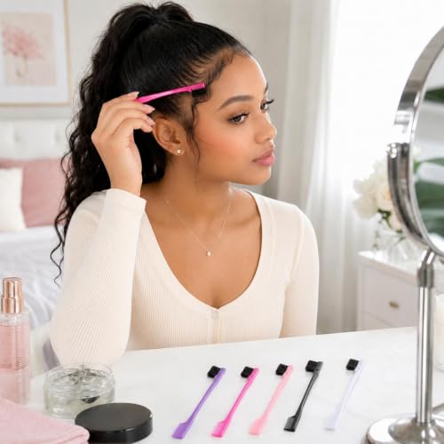 BBTO 5-Piece Double-Sided Edge Hair Brush and Comb Set