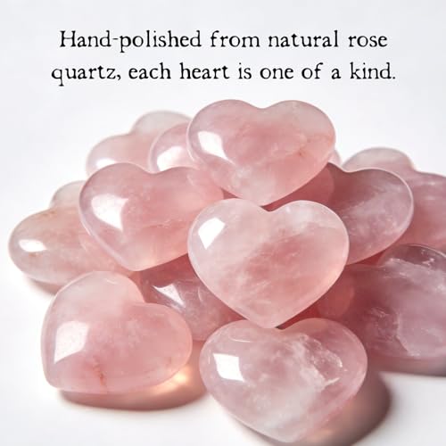 Rose Quartz Heart Pocket Hug for Girlfriend - Natural Keepsake Gift
