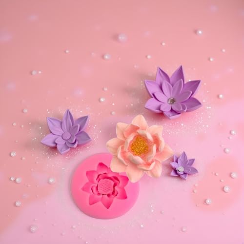 3D Flower Lotus Silicone Mold for Cake Toppers & Crafts