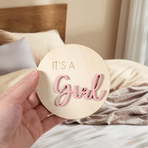 It's a Girl Wooden Sign - Baby Shower Announcement & Photography Prop
