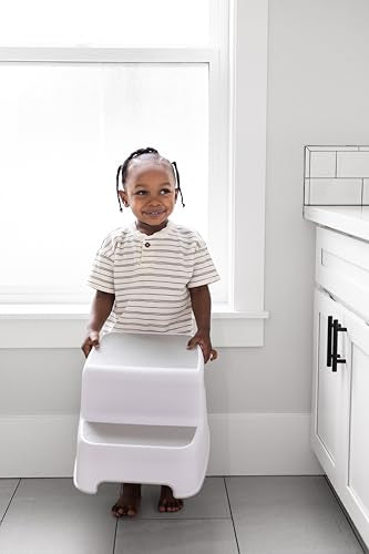 Ubbi Wide 2 Step Stool for Kids & Toddler Potty Training, Non-Slip, One Size