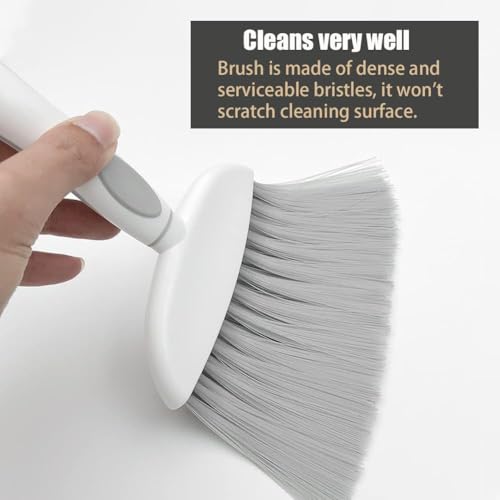 WDDBHSKN 1pcs Small Dustpan & Brush Set for Cat Litter & Kitchen Crumbs, Compact Hand Broom for Desk & RV