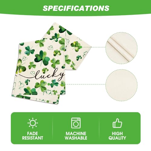 Lucky Shamrock Table Runner for St. Patrick's Day Decor - Green 13 x 72 Inches