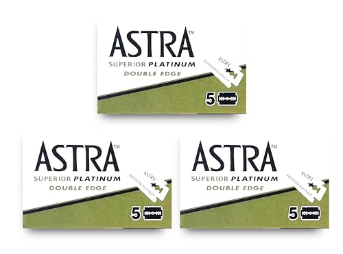Astra Superior Premium Platinum Double Edge Safety Razor Blades 15 Pack
