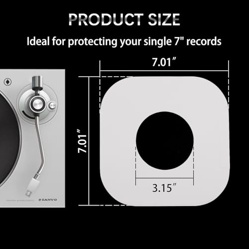 7-Inch Vinyl Record Inner Sleeves 20 Pack Anti-Static White Kraft Paper - MayRecords