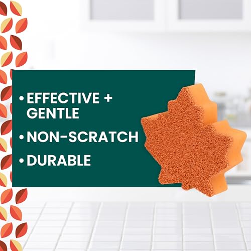 Scotch-Brite Leafy Clean Scrub Sponge - Two-Sided Kitchen Sponge