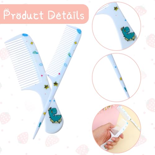 Styquenzer Cute Hair Comb Set 2 Pcs Mini Rat-Tail and Fine-Tooth Combs