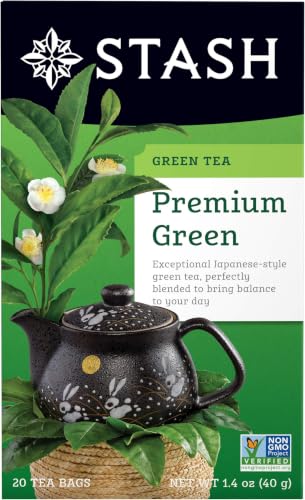 Stash Premium Green Tea - 20 Individually Wrapped Bags (Pack of 6)