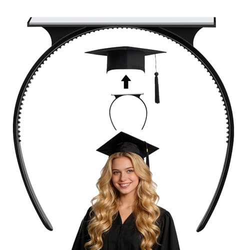 Pirekul Graduation Cap Headband Insert - Secure Non-Slip Holder for Hairstyle Preservation