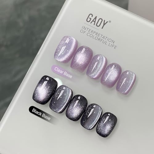 GAOY Jelly Purple Cat Eye Gel Nail Polish 16ml with Magnet
