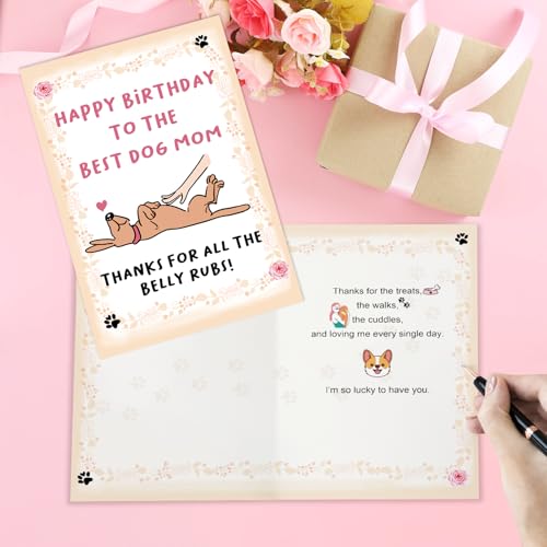 Funny Dog Birthday Card for Dog Moms - Cute Greeting Card