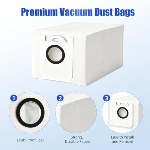6-Pack Replacement Vacuum Bags for bObsweep Dustin & Orb-i, 3.5L Capacity