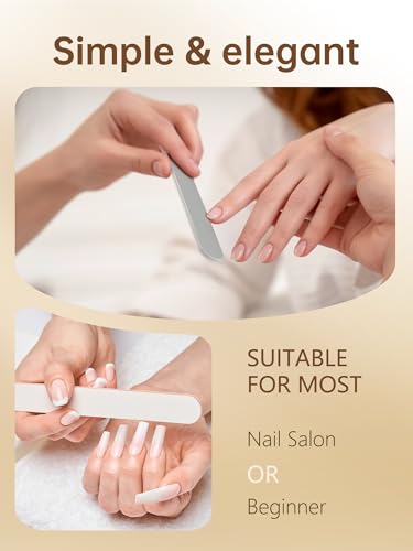 AORAEM 240PCS Long Tapered Square Nail Tips Half Matte Clear XXL