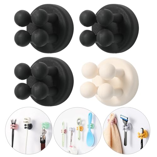 iBetterLife 4Pcs Self-Adhesive Utility Hooks for Home & Office
