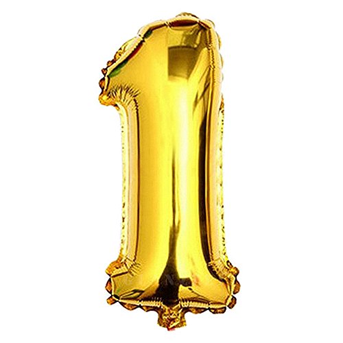 Glanzzeit 16 Inch Gold Foil Balloons for Party Decor A-Z & 0-9
