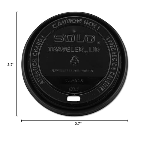 Solo TLB316-0004 Black Traveler Plastic Lid - For Solo Paper Hot Cups (Case of 1000)