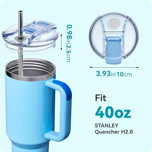 40 OZ Replacement Lid for STANLEY Quencher H2.0 Tumbler ONLY,Spill Proof Tumbler Covers Lid with Lock for Stanley Cup Accessories