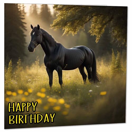 Horse Birthday Card - Equestrian Greeting Card 145mm