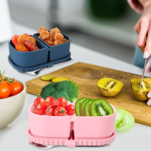 Remerry Silicone Reusable Snack Containers with Lids - 3 Pack, 8.5oz
