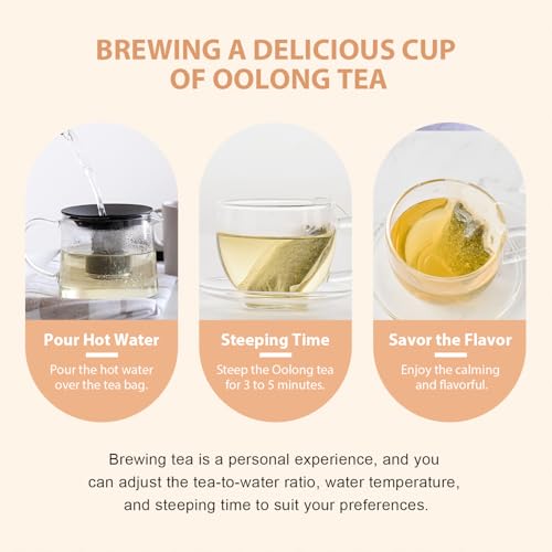 Soeos Organic Oolong Tea, 100 Tea Bags, Premium Hot & Cold Brew Tea