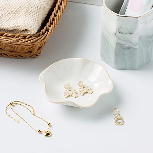 BEUNAIZER Ceramic Jewelry Dish Tray for Rings & Trinkets