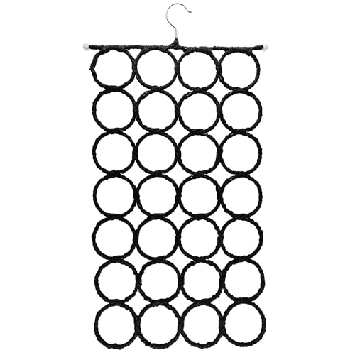 Super Z Outlet Foldable 28-Hole Closet Organizer Hanger - Black (15" x 7.4")