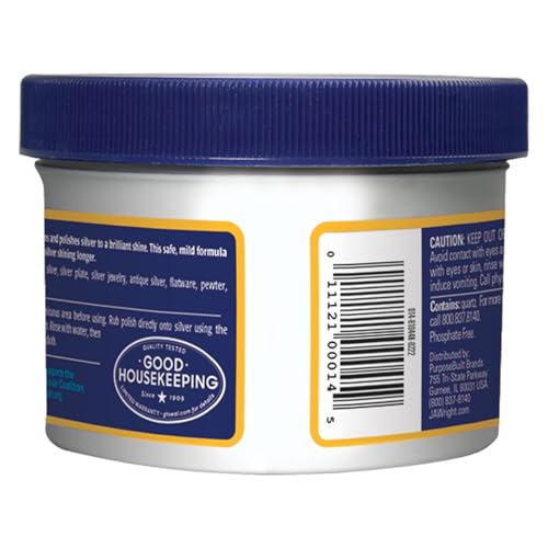Wright's Silver Cleaner and Polish Cream, 8 oz - Ammonia-Free Metal Polish