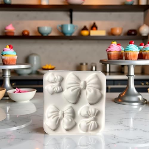 Gray Bowknot Silicone Mold for Cake Decorating & Cupcake Toppers