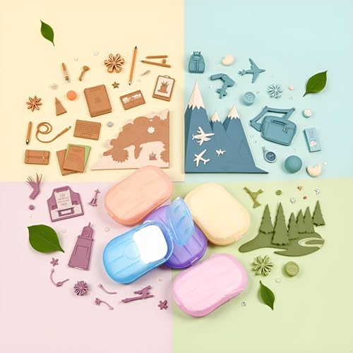 500 Sheets Colorful Disposable Soap Paper 5 Boxes Hand Cleaner Fragrance Mini Color Soaps Paper for school Indoor, Outdoor,Travel,Camping Hiking,Soap Sheet,Foot and Hand Care,Outdoor Recreation