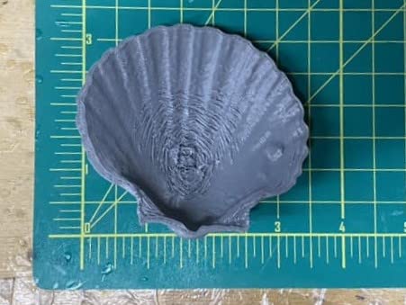 Handmade Silver Seashells Toilet Decor - 3D Printed