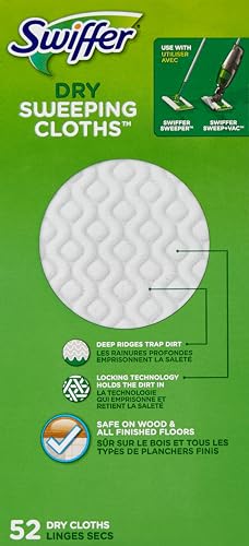 Swiffer Sweep + Mop Dry Pads Refill - 52ct Unscented Cleaning Cloths