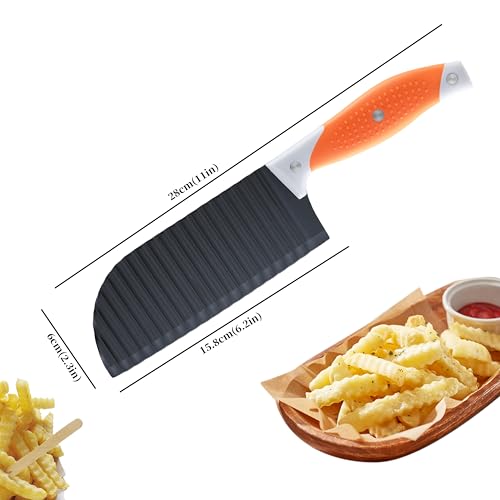 VITUER Crinkle Cutter for Vegetables, Stainless Steel Wave Slicer