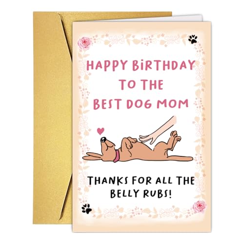 Funny Dog Birthday Card for Dog Moms - Cute Greeting Card