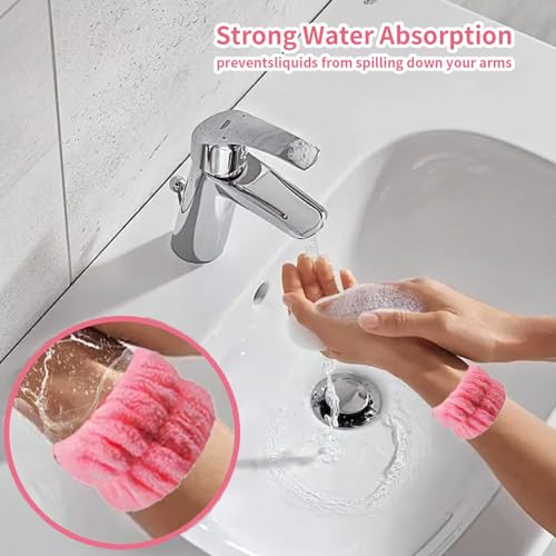 Microfiber Face Wash Wristbands 8-Pack Absorbent Spa Bands