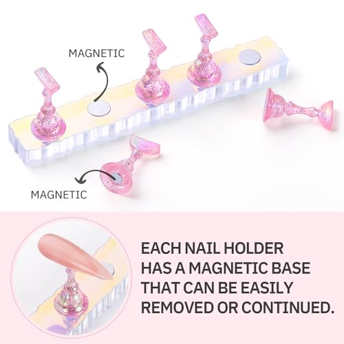 Etercycle Aurora Magnetic Nail Practice Stand Set for Press On Nails