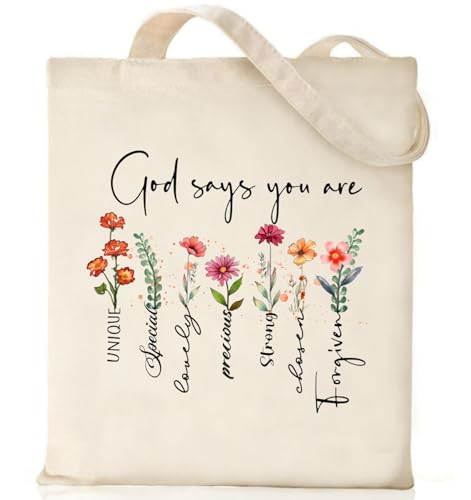 God Says You Are Canvas Tote Bag - Christian Faith Gift
