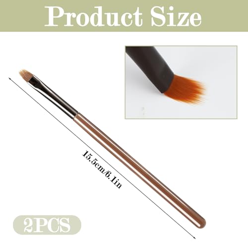 Xyembu 2PCS Ombre Nail Brush Set for Gradient Art and Fine Details