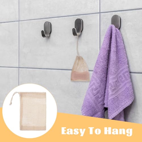 Natural Sisal Soap Saver Bag 5-Pack - Exfoliating Mesh Pouch