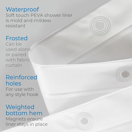 iDesign PEVA Waterproof Shower Curtain Liner - 72" x 72"
