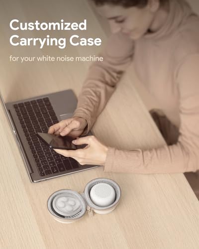 Beige Compact Carrying Case for Babelio White Noise Machine