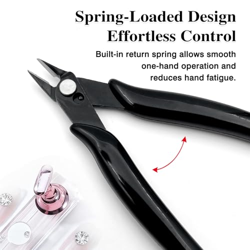 Hair Extension Keratin Bond Cutter Tool - Spring-Loaded Mini Pliers