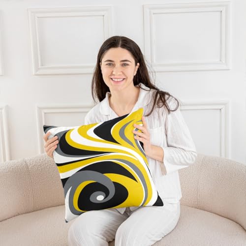 Geometric Striped Throw Pillow Covers - Set of 2, 20x20 inch