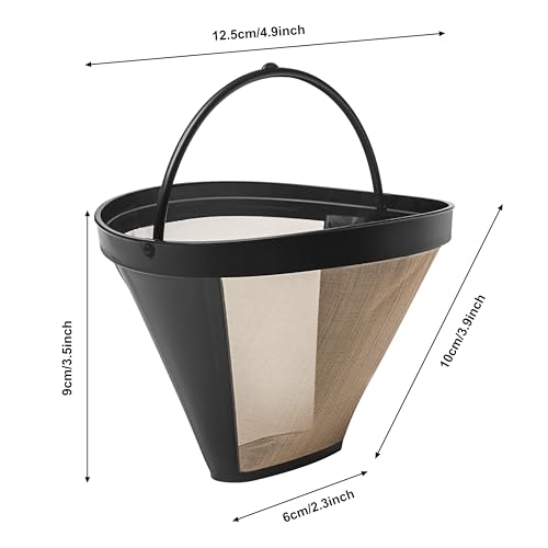 BRENSTEN #4 Cone Reusable Coffee Filter for Cuisinart Coffee Makers