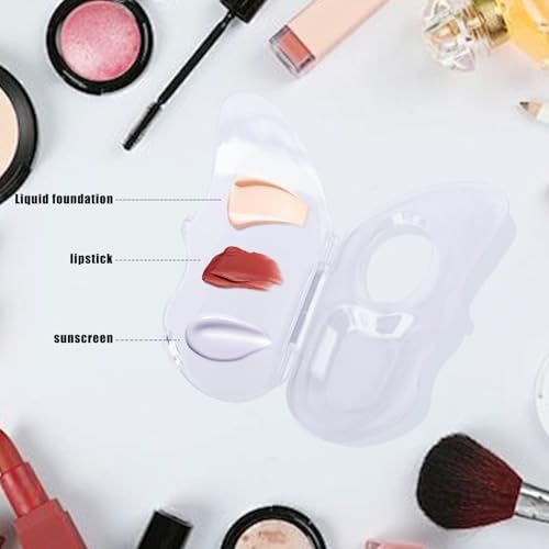 Transparent Acrylic Makeup Mixing Palette with Spatula Butterfly Shape
