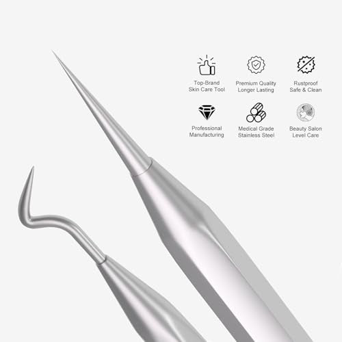 Cbiumpro 6-Piece Blackhead Remover Tool Kit & Pimple Popper Set